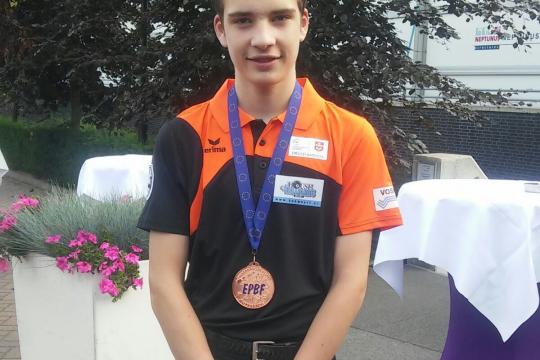 Richard 3de geworden bij het EK Poolbiljart!