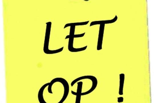 Nieuw lesrooster vanaf 22-10-2018