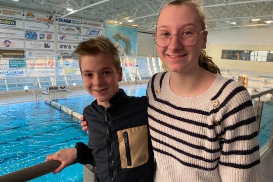 Martijn (B1H) zwemt een nieuw Nederlands record!